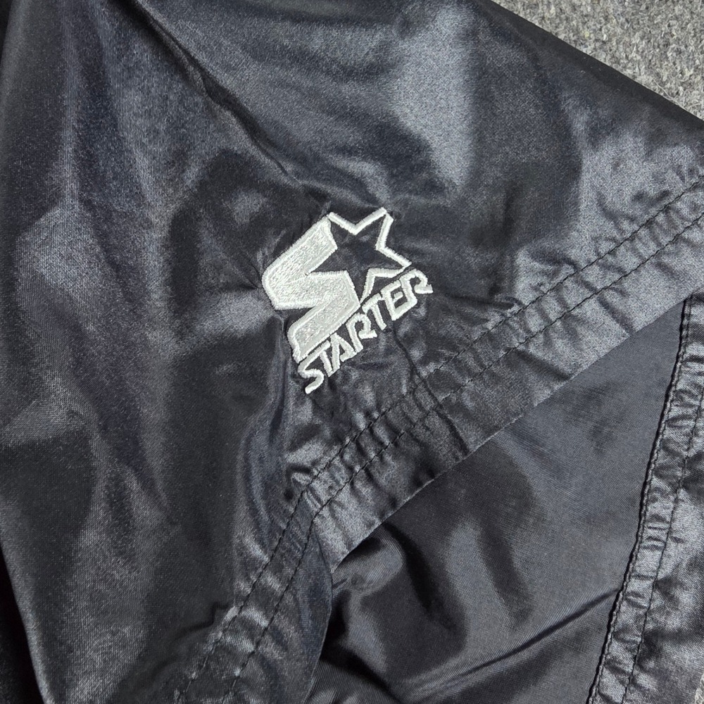 VTG‎ Starter Tampa Bay Devil Rays Windbreaker Mens XL Black Diamond Collection - Picture 3 of 11